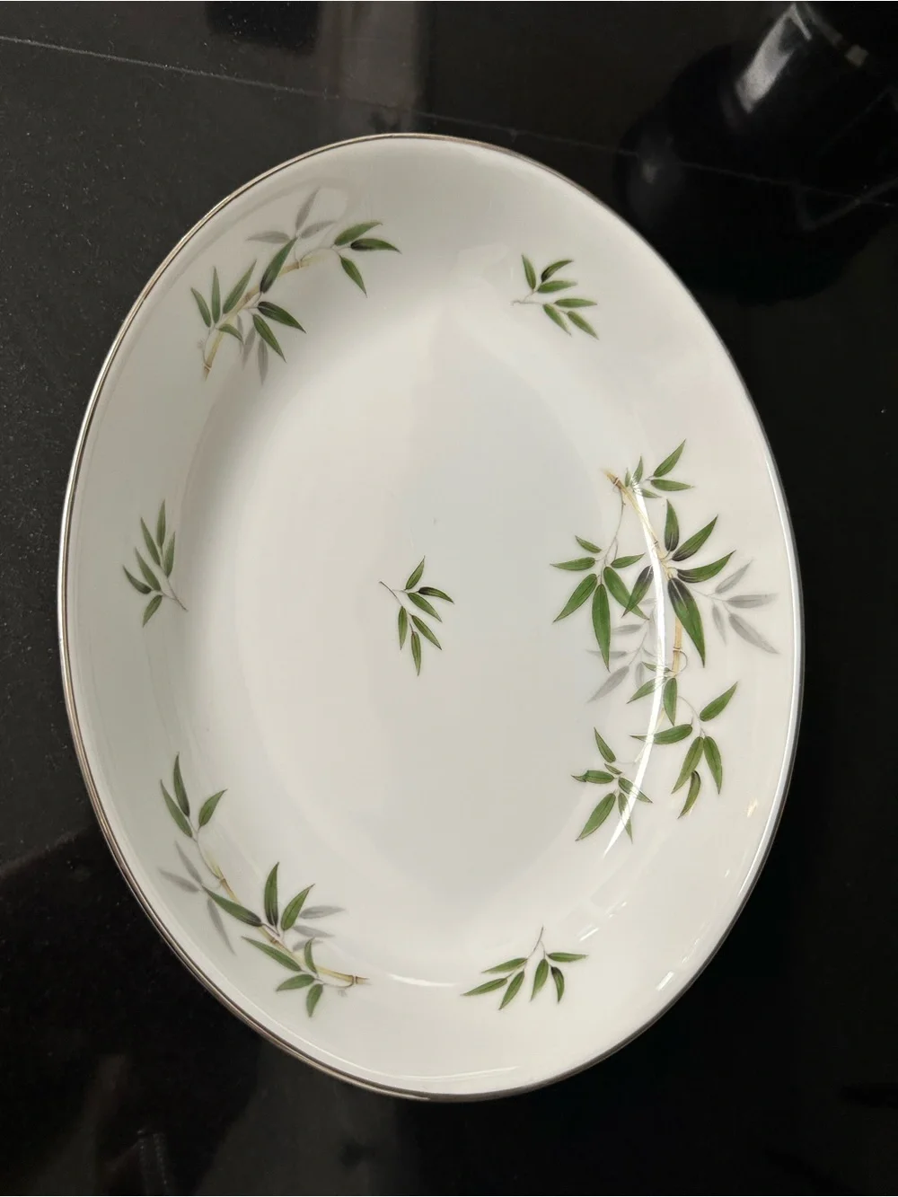 Wentworth Fine China vintage bamboo oval serving bowl